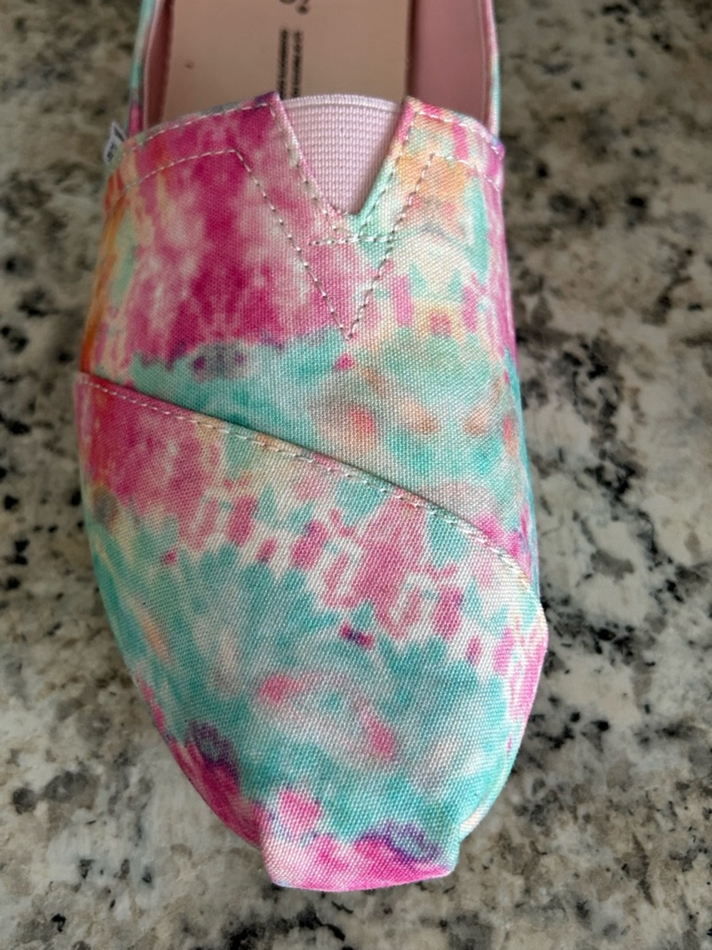 Toms Like New Alpargata Tie Dye Print Aloe Green Canvas Slip Ons Loafers Size 8 - Picture 7 of 11